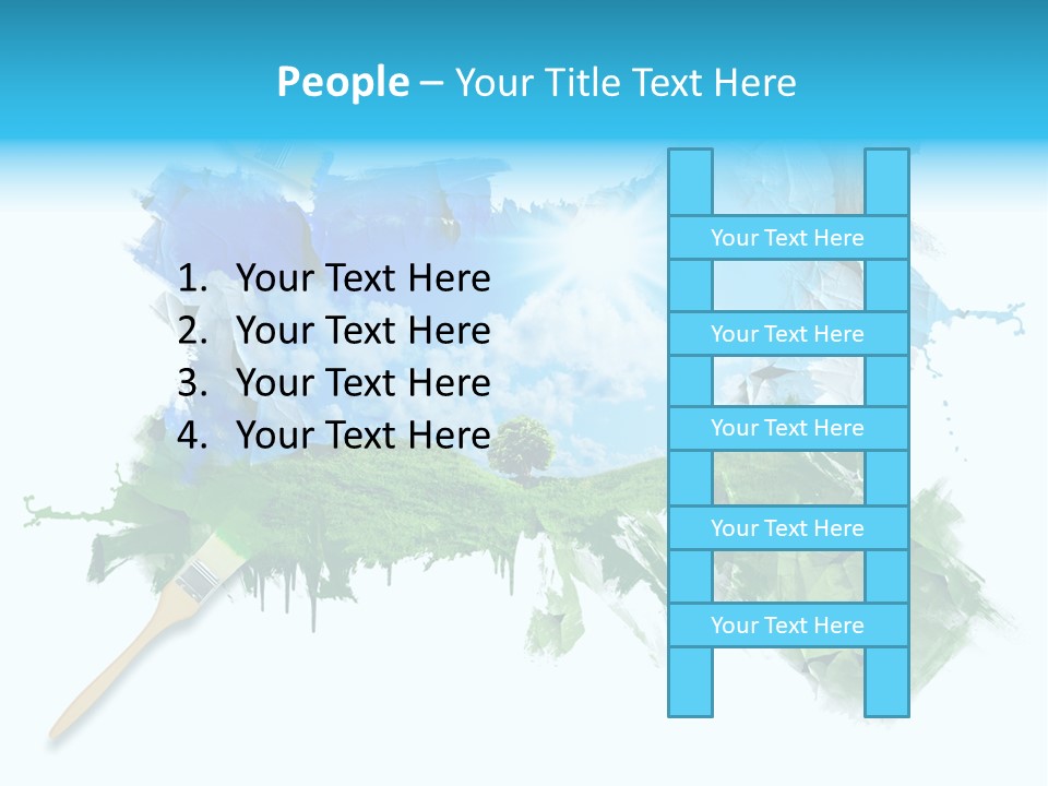 Path Grassland Illustration PowerPoint Template