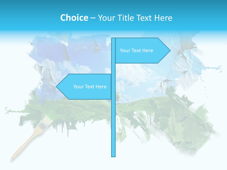 Path Grassland Illustration PowerPoint Template
