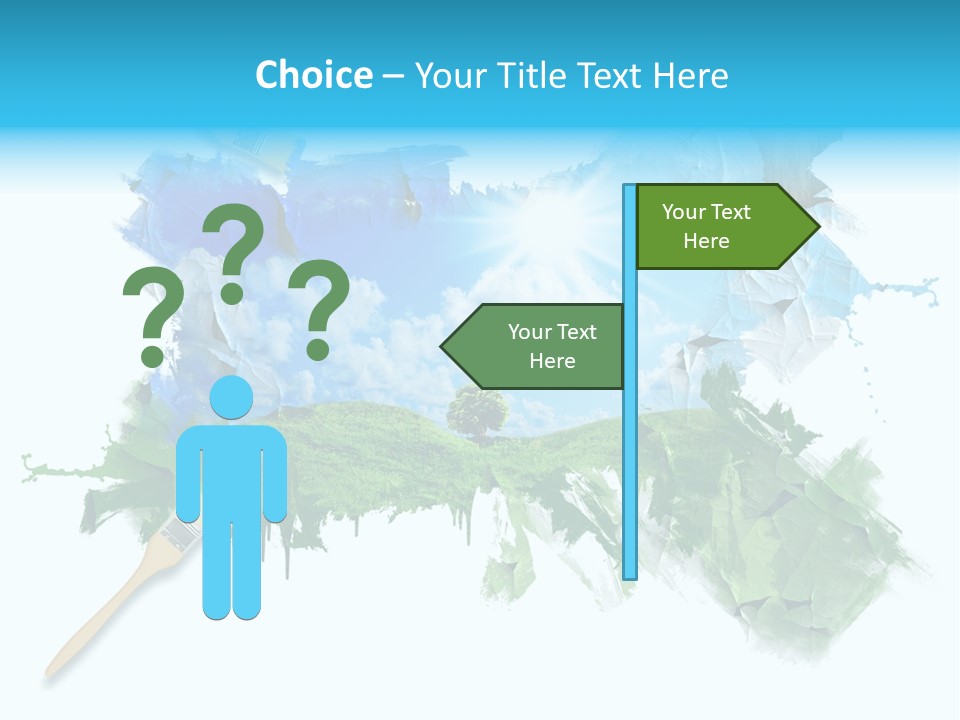 Path Grassland Illustration PowerPoint Template