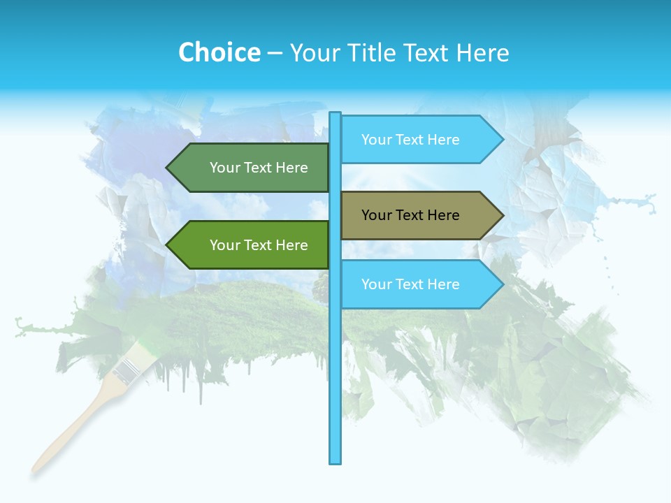 Path Grassland Illustration PowerPoint Template
