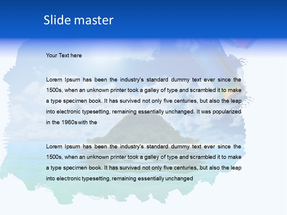 Resort Illustration Travel PowerPoint Template