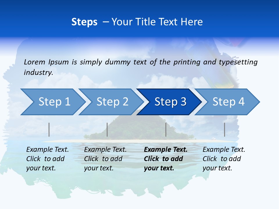 Resort Illustration Travel PowerPoint Template