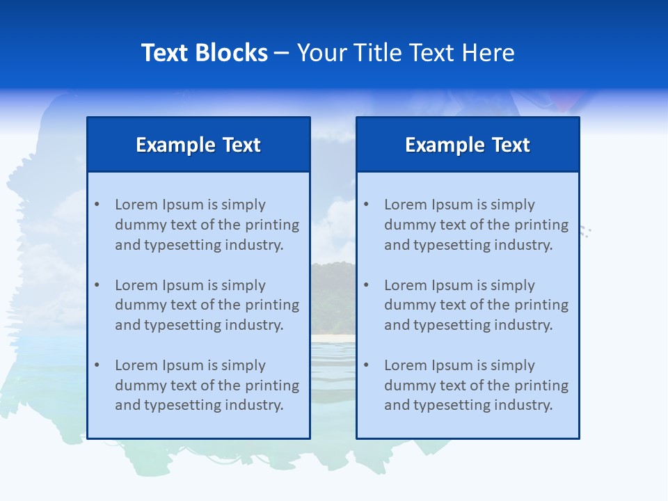 Resort Illustration Travel PowerPoint Template