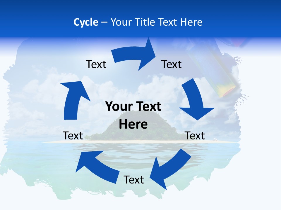 Resort Illustration Travel PowerPoint Template