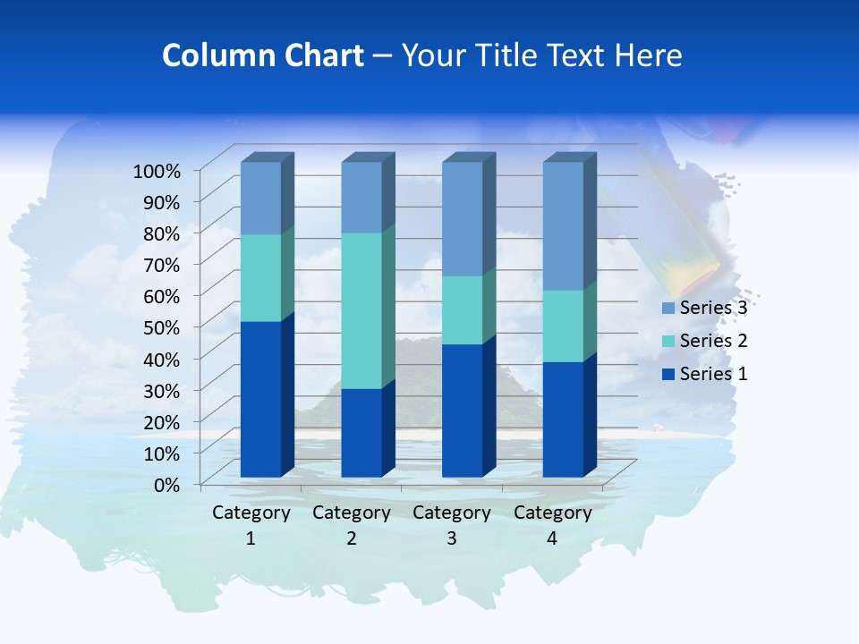 Resort Illustration Travel PowerPoint Template