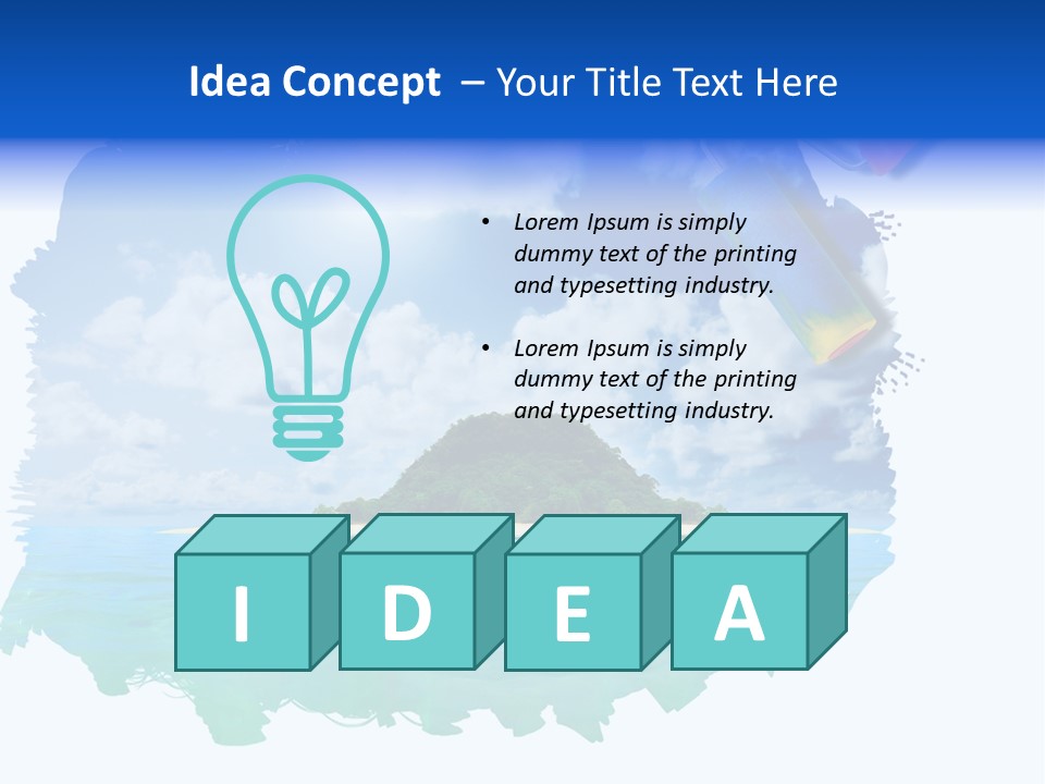 Resort Illustration Travel PowerPoint Template