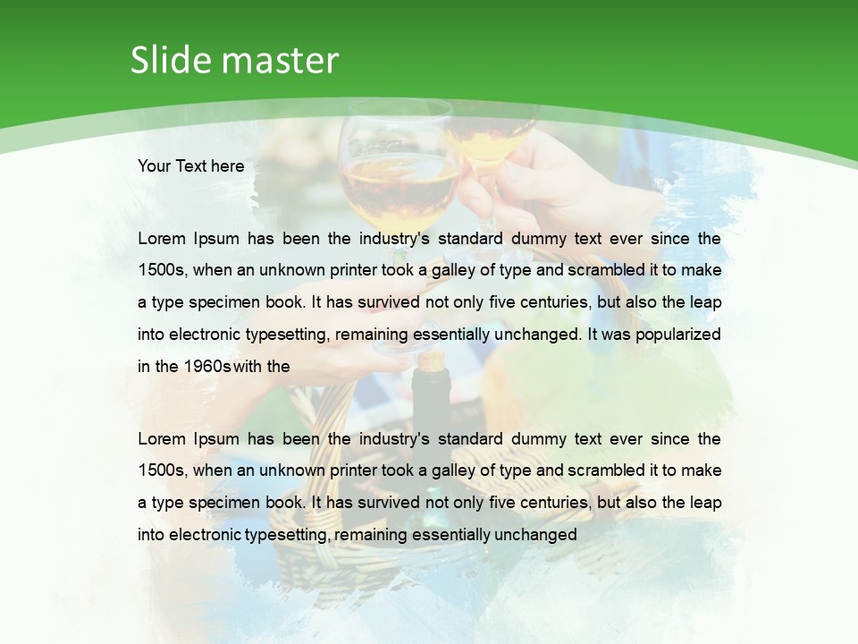 Illustration Two Green PowerPoint Template
