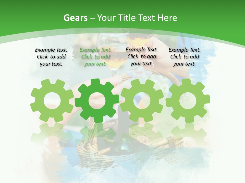 Illustration Two Green PowerPoint Template