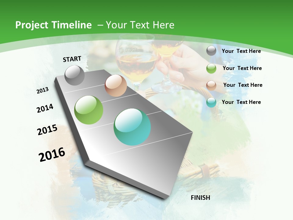 Illustration Two Green PowerPoint Template