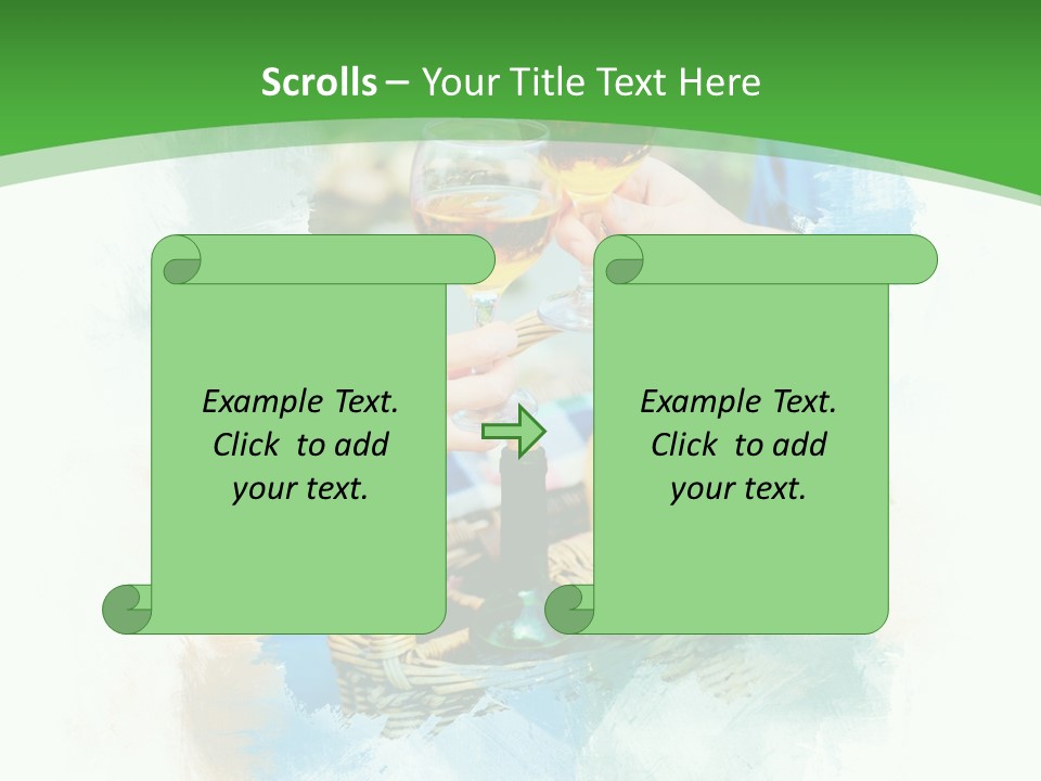 Illustration Two Green PowerPoint Template
