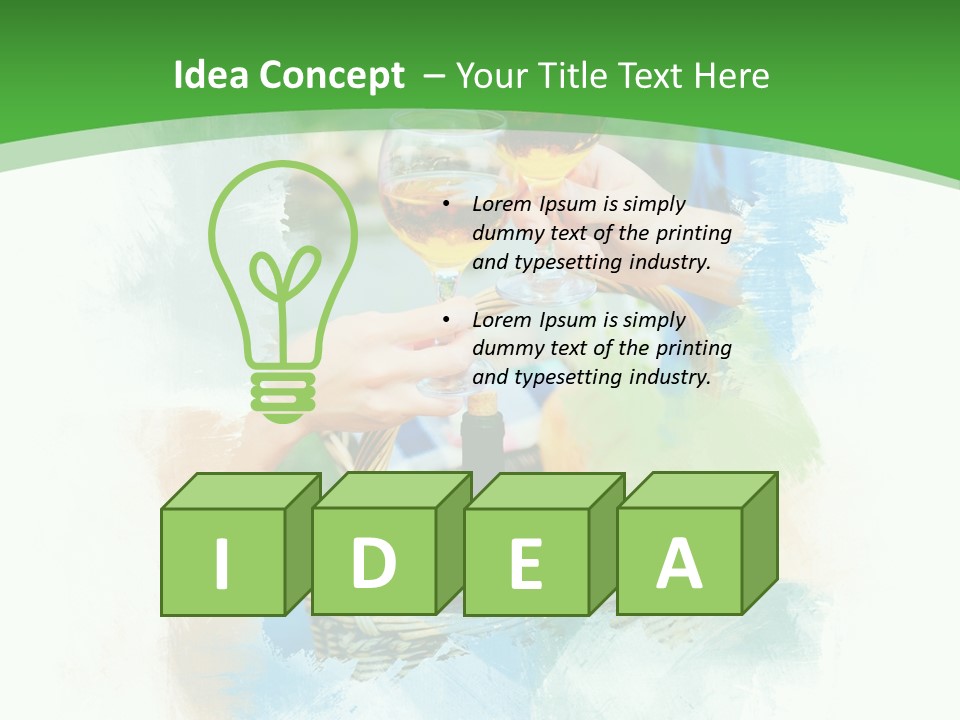 Illustration Two Green PowerPoint Template