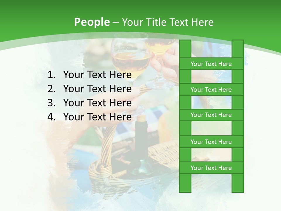 Illustration Two Green PowerPoint Template
