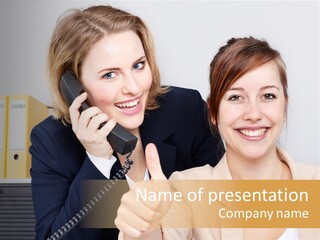 Service Arbeitsplatz Kommunikation PowerPoint Template