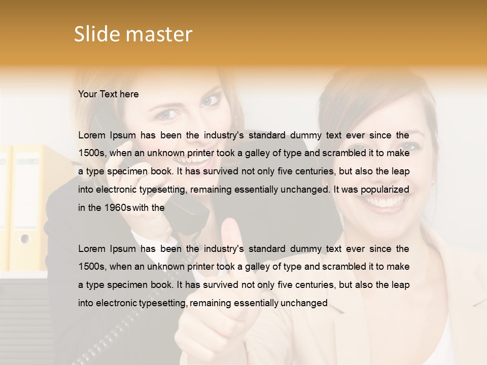 Service Arbeitsplatz Kommunikation PowerPoint Template