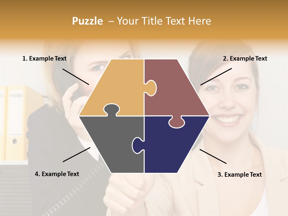 Service Arbeitsplatz Kommunikation PowerPoint Template