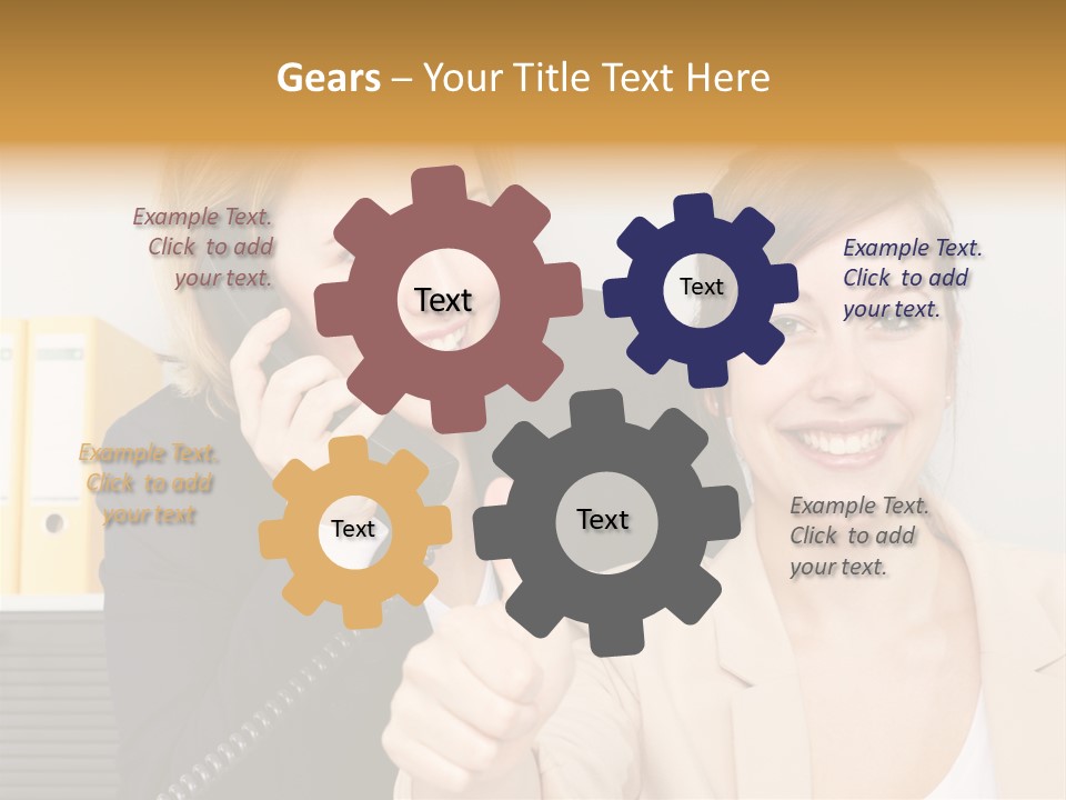 Service Arbeitsplatz Kommunikation PowerPoint Template