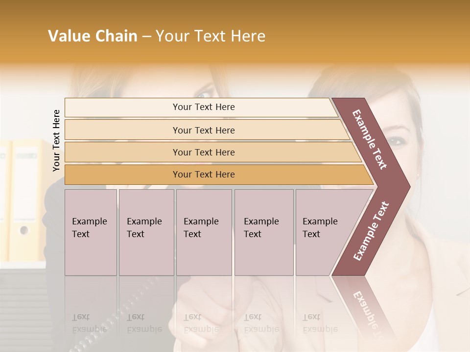 Service Arbeitsplatz Kommunikation PowerPoint Template