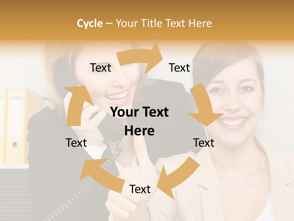 Service Arbeitsplatz Kommunikation PowerPoint Template
