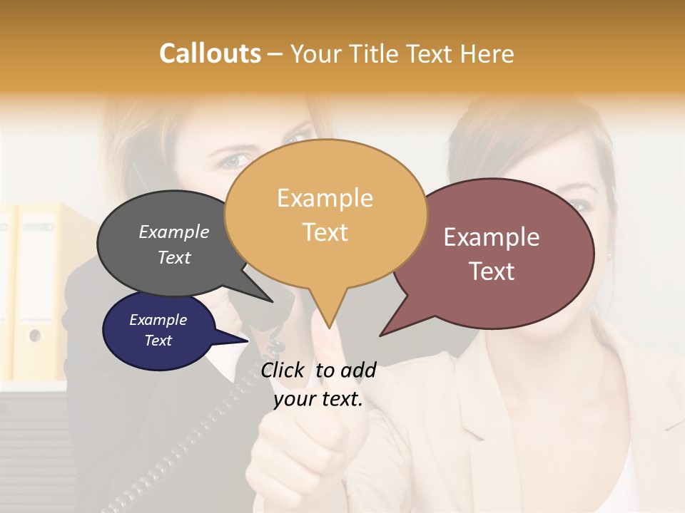 Service Arbeitsplatz Kommunikation PowerPoint Template