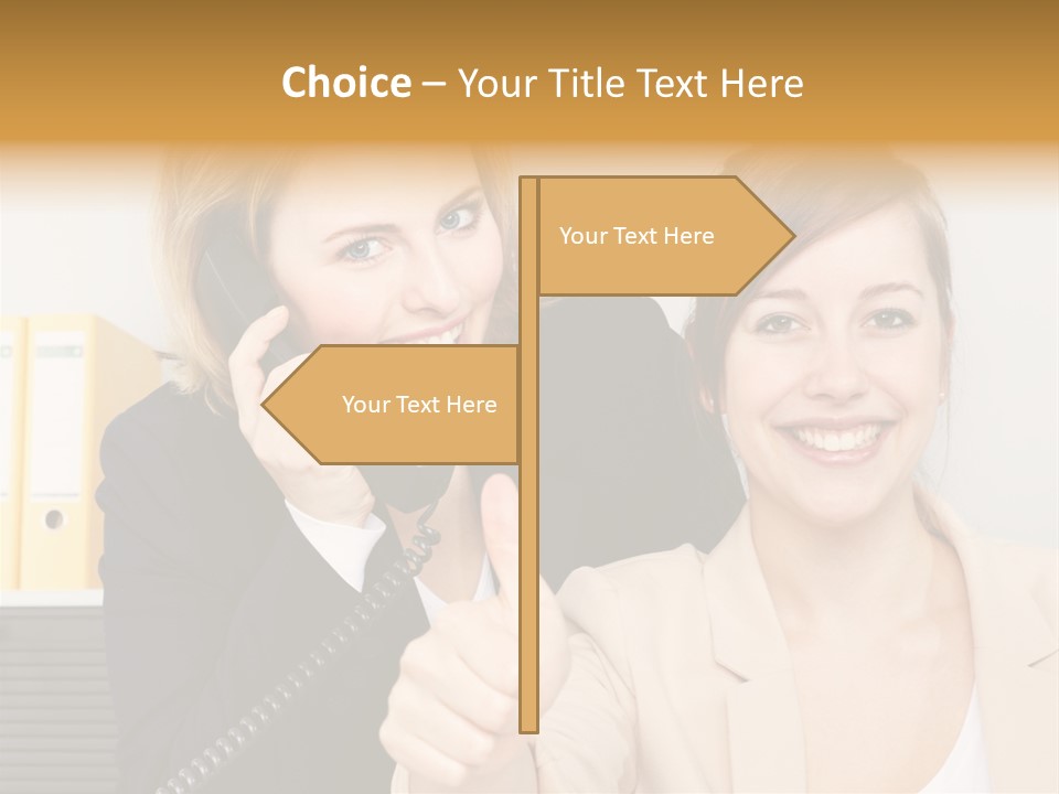 Service Arbeitsplatz Kommunikation PowerPoint Template