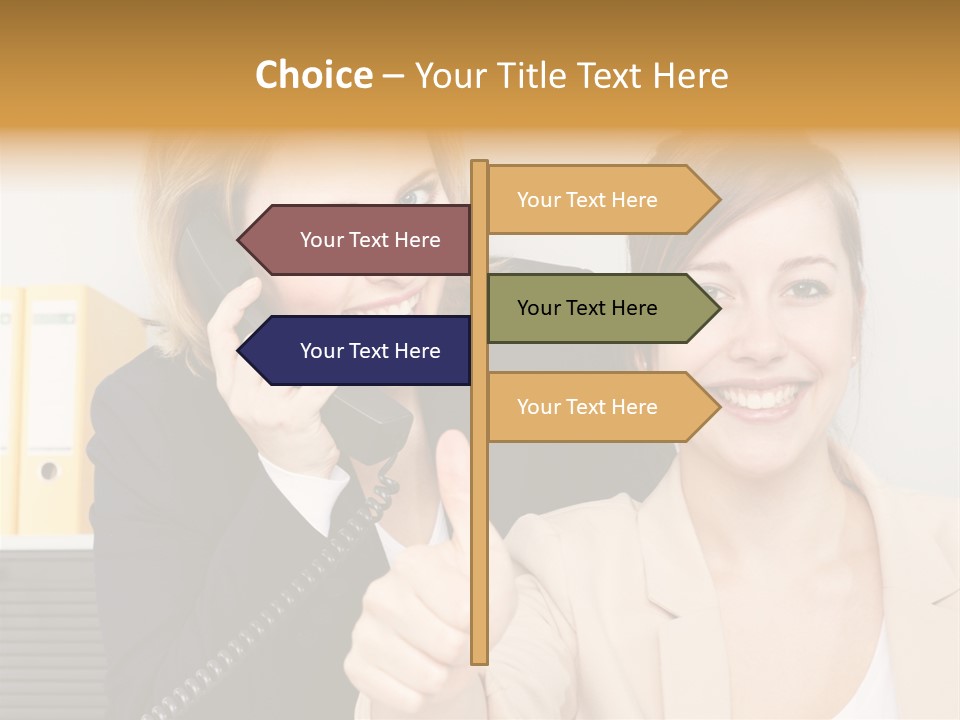 Service Arbeitsplatz Kommunikation PowerPoint Template