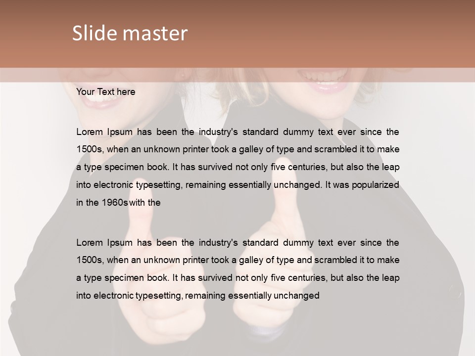 Studentin Zusammen Frau PowerPoint Template