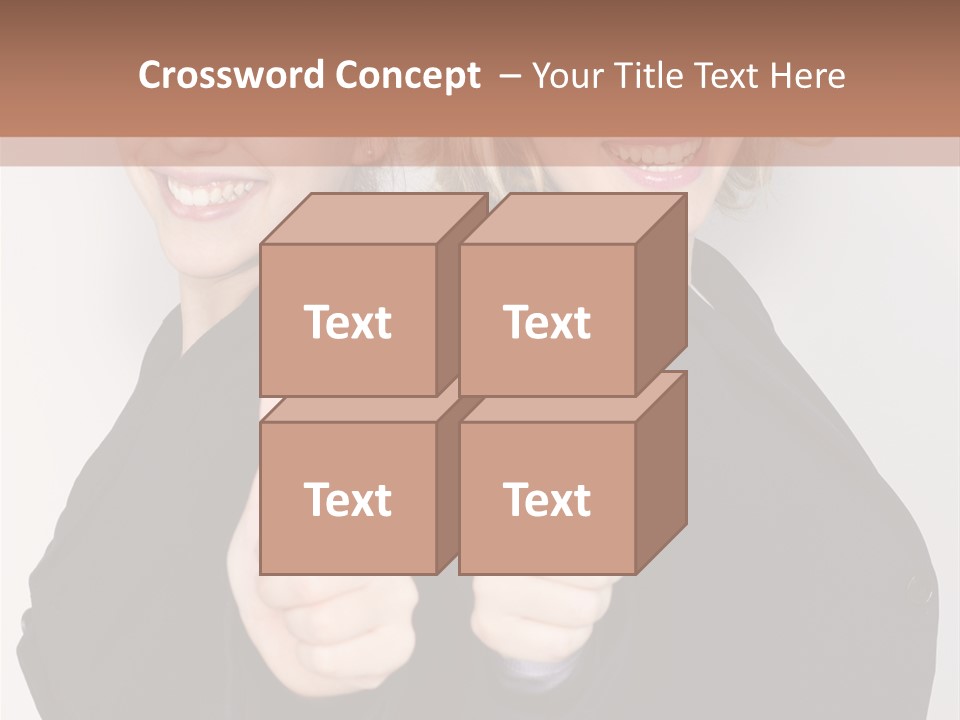 Studentin Zusammen Frau PowerPoint Template