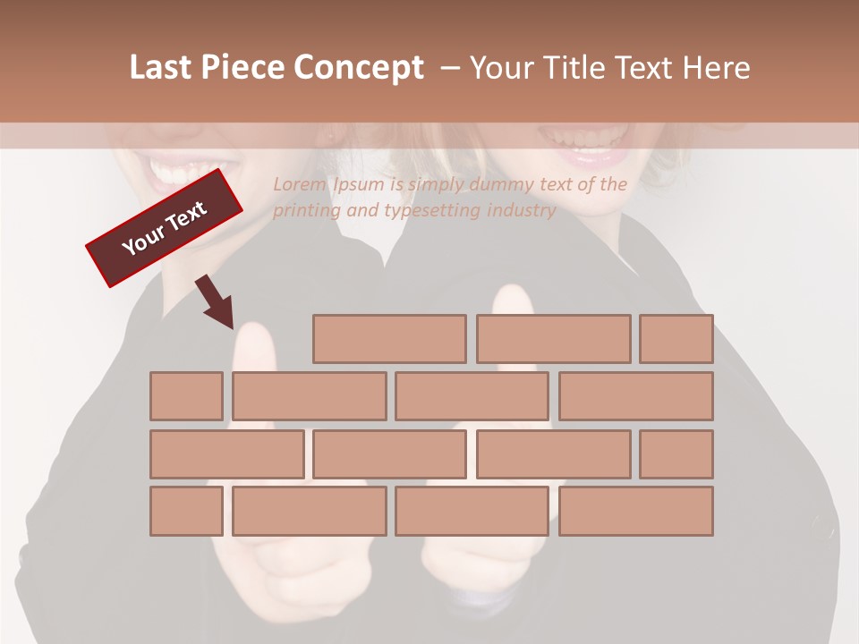 Studentin Zusammen Frau PowerPoint Template