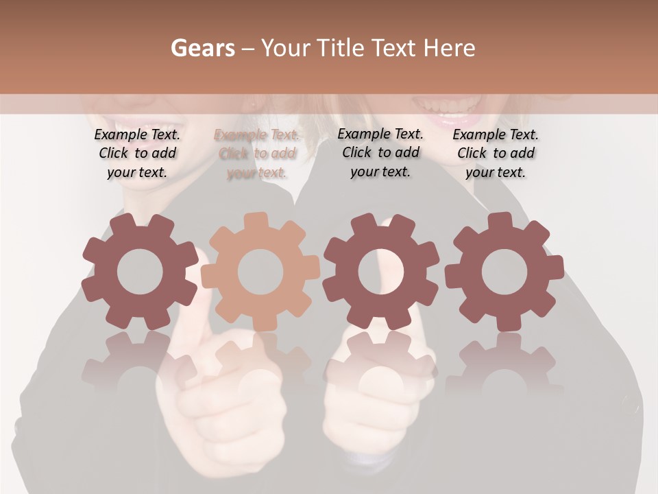 Studentin Zusammen Frau PowerPoint Template