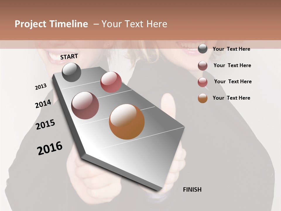 Studentin Zusammen Frau PowerPoint Template