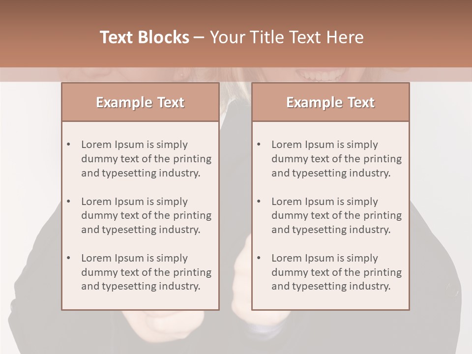 Studentin Zusammen Frau PowerPoint Template