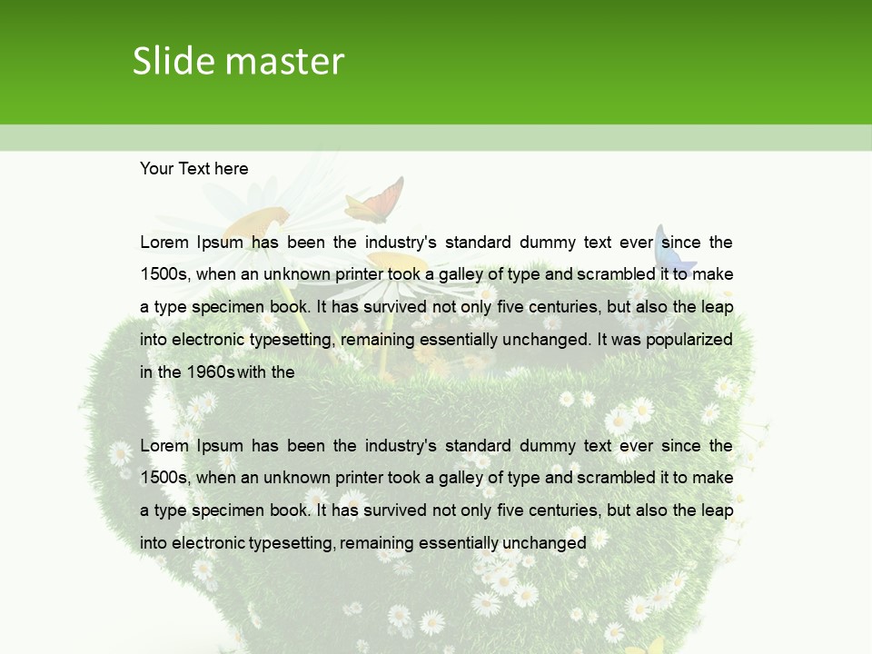 Health Cup Herb PowerPoint Template