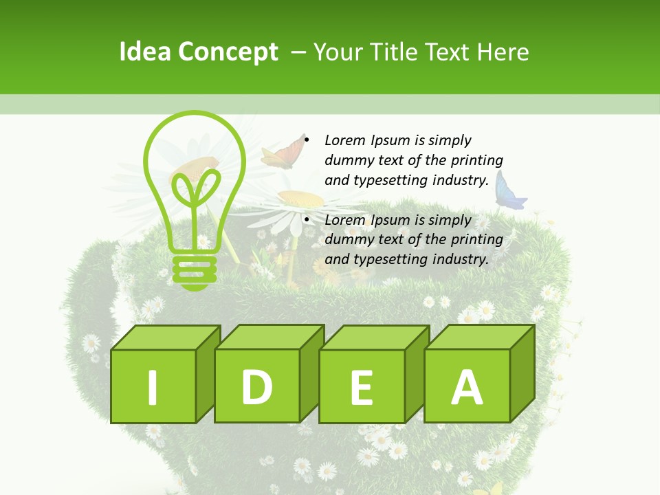 Health Cup Herb PowerPoint Template