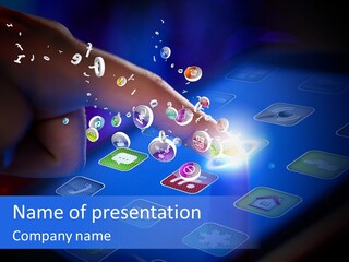 Future Tabletpc Blue PowerPoint Template