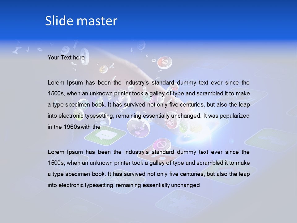 Future Tabletpc Blue PowerPoint Template