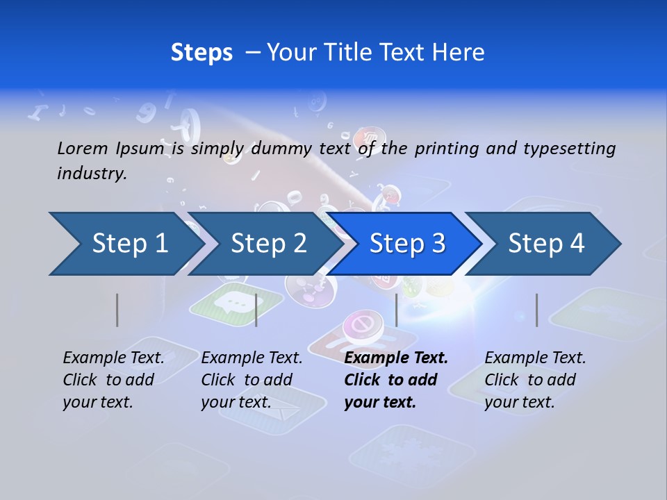Future Tabletpc Blue PowerPoint Template