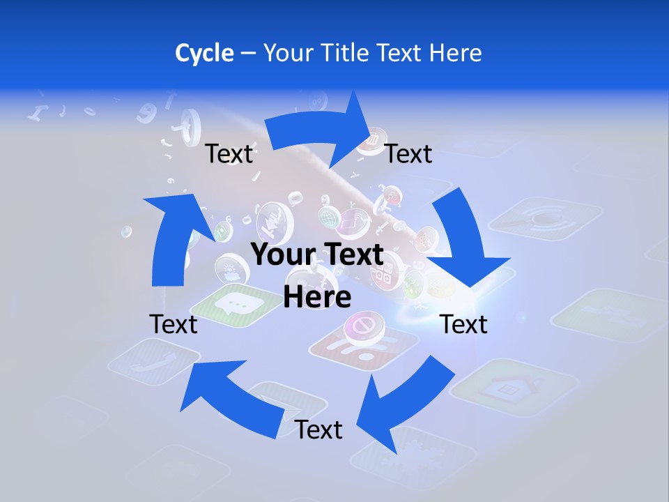 Future Tabletpc Blue PowerPoint Template