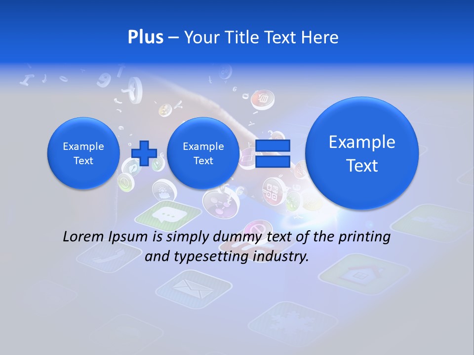 Future Tabletpc Blue PowerPoint Template
