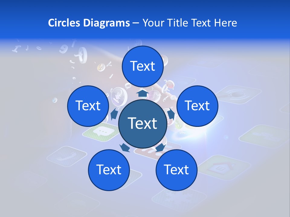 Future Tabletpc Blue PowerPoint Template