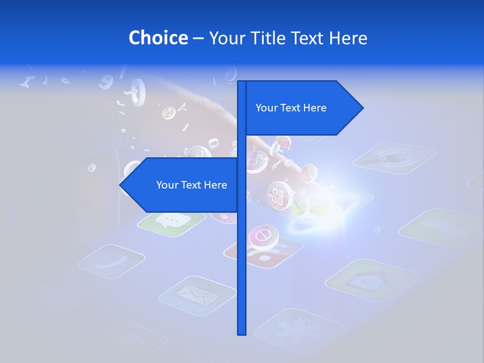 Future Tabletpc Blue PowerPoint Template