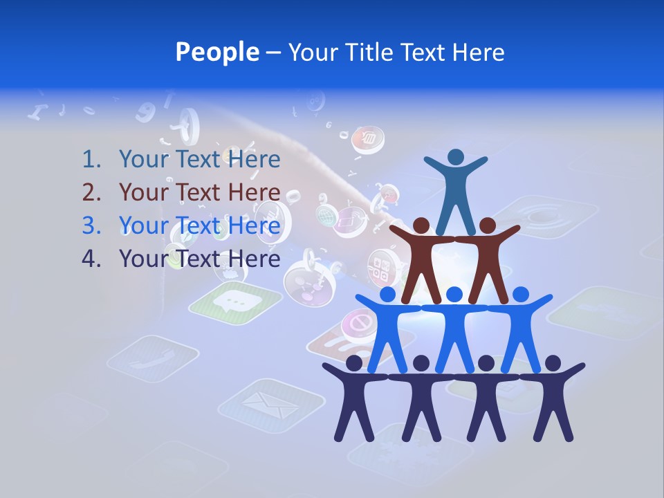 Future Tabletpc Blue PowerPoint Template