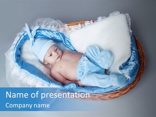 Towel Person Kid PowerPoint Template