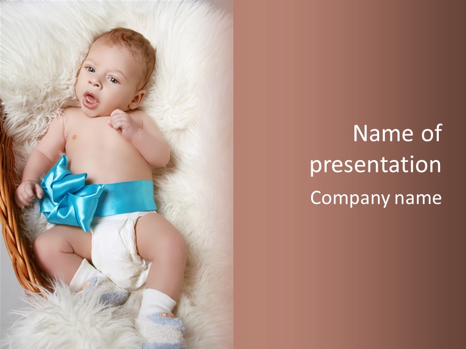 Child Fluffy Blue PowerPoint Template