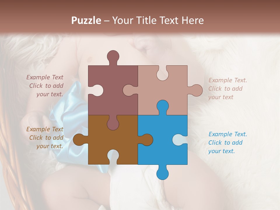Child Fluffy Blue PowerPoint Template