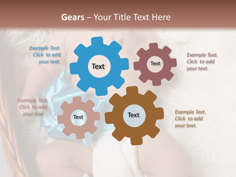 Child Fluffy Blue PowerPoint Template