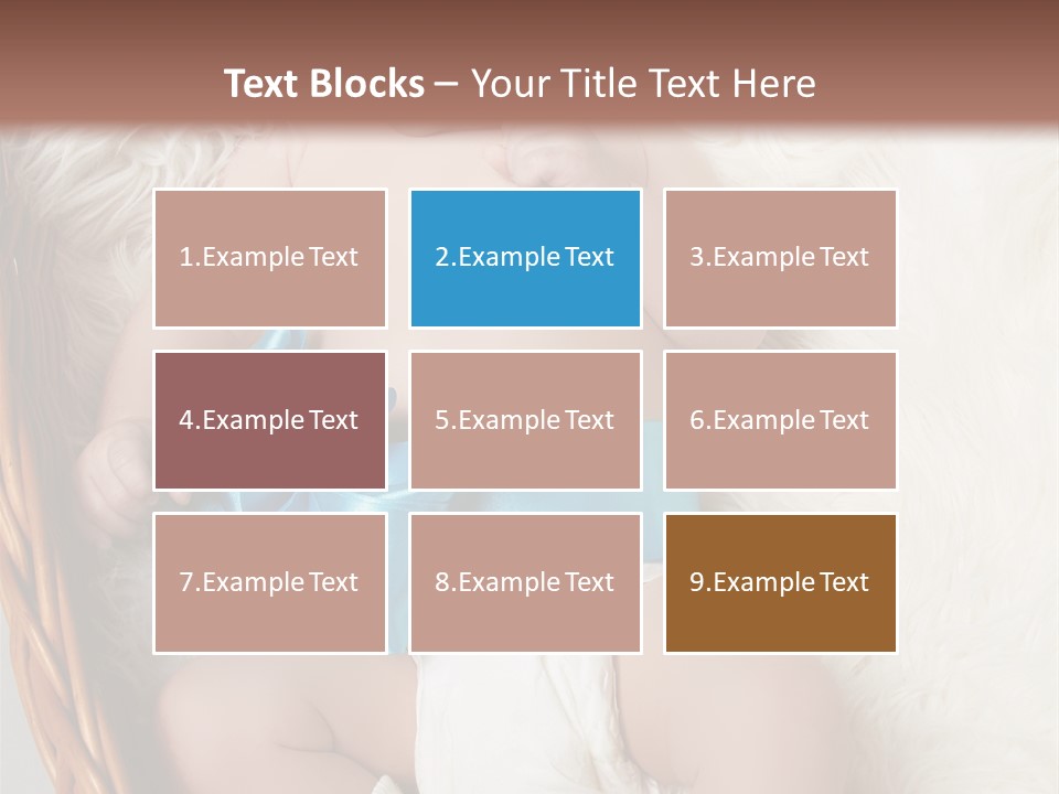 Child Fluffy Blue PowerPoint Template