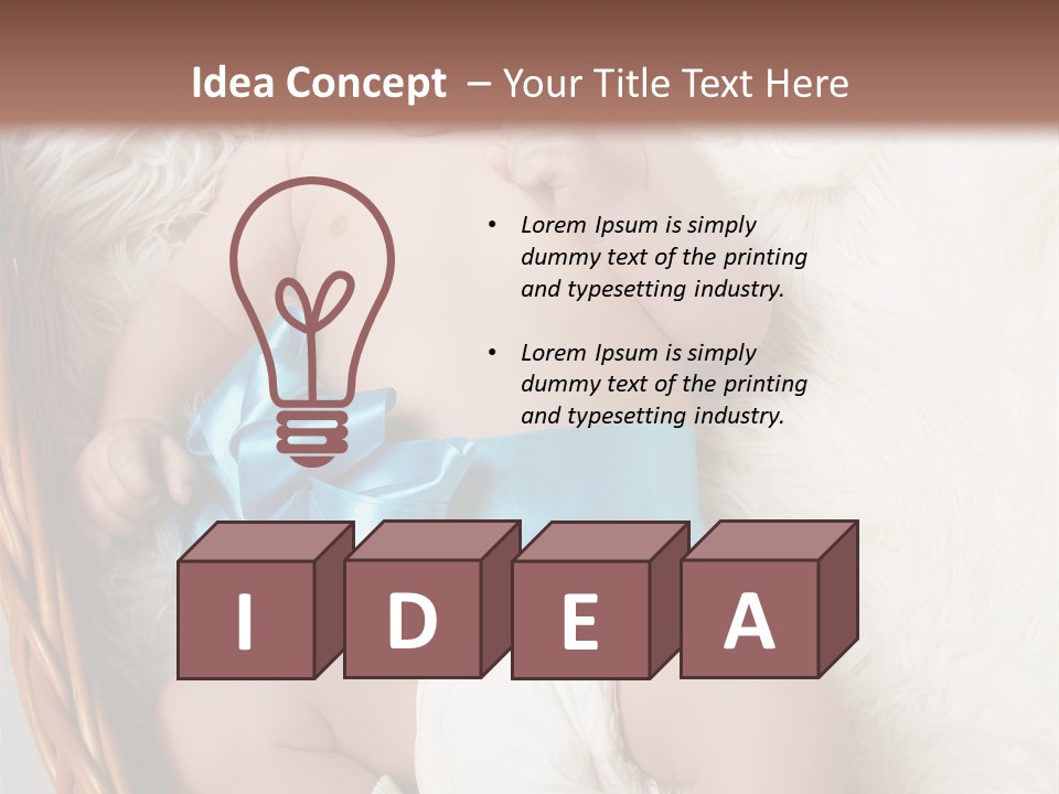 Child Fluffy Blue PowerPoint Template