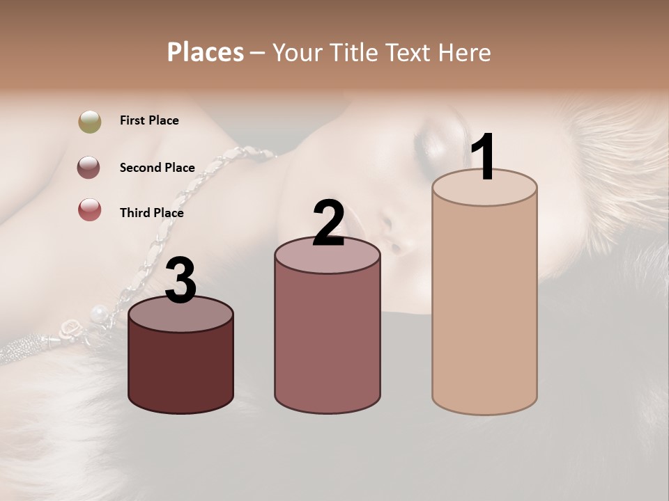 Caucasian Cheerful Posing PowerPoint Template