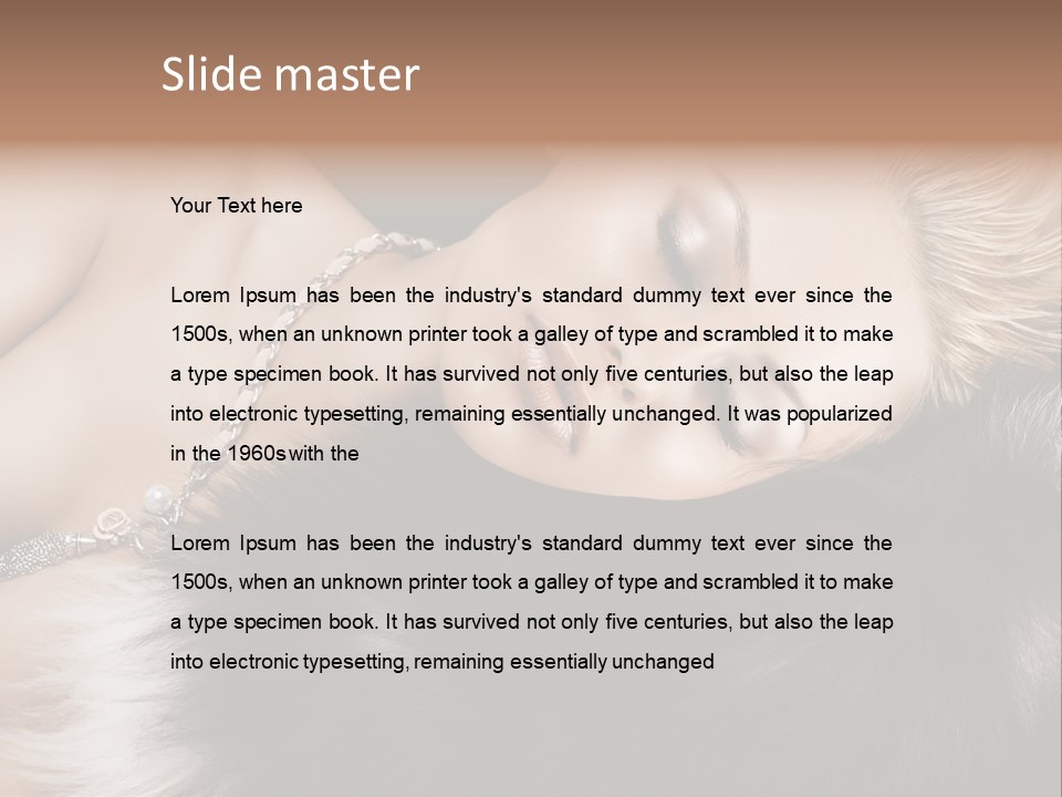 Caucasian Cheerful Posing PowerPoint Template