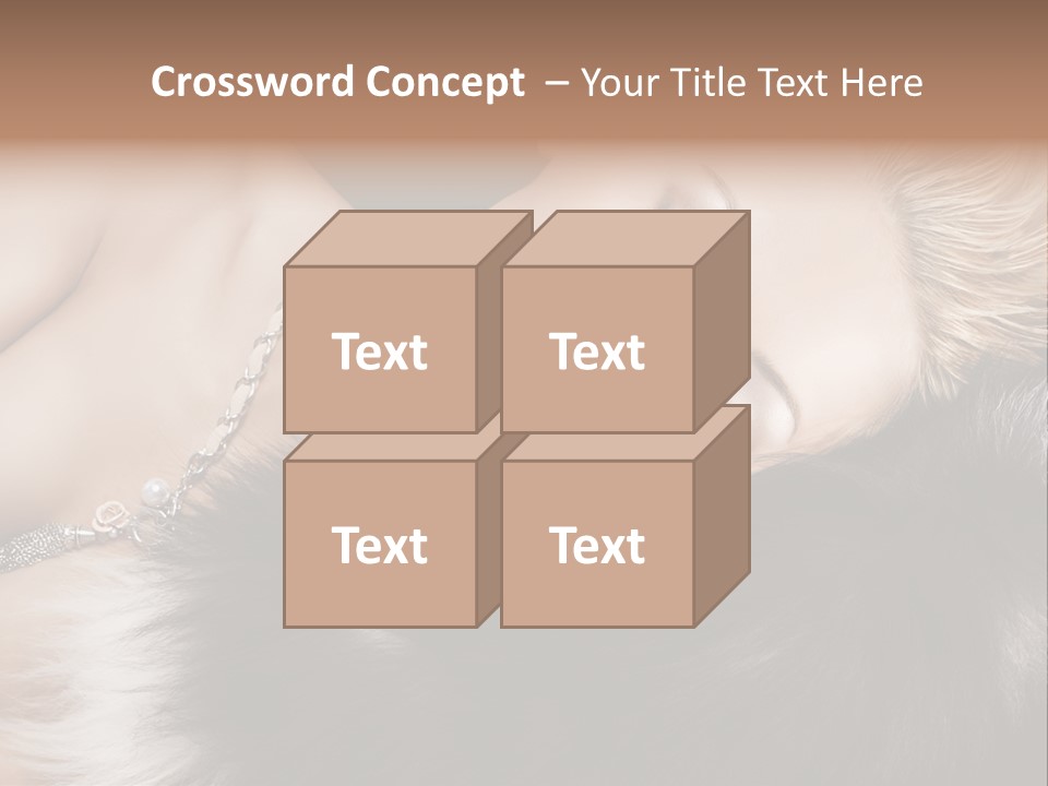 Caucasian Cheerful Posing PowerPoint Template